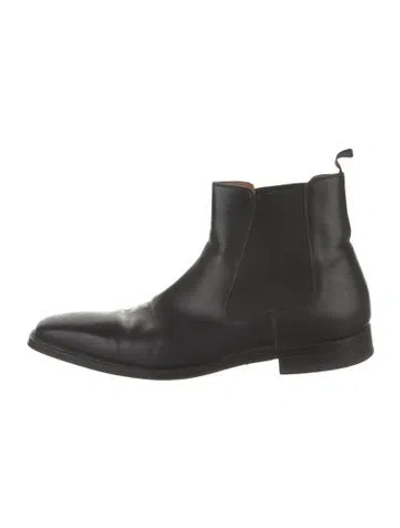 Pre-owned Magnanni Leather Chelsea Boots In Black