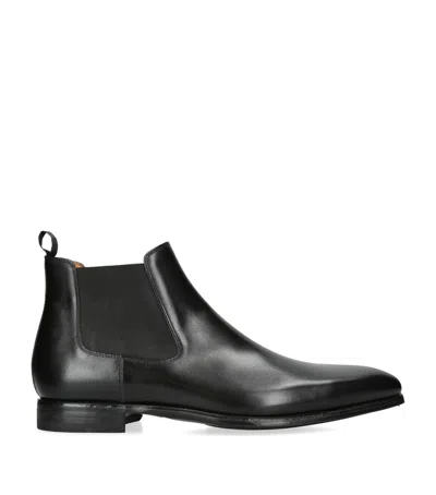 Magnanni Leather Chelsea Boots In Black