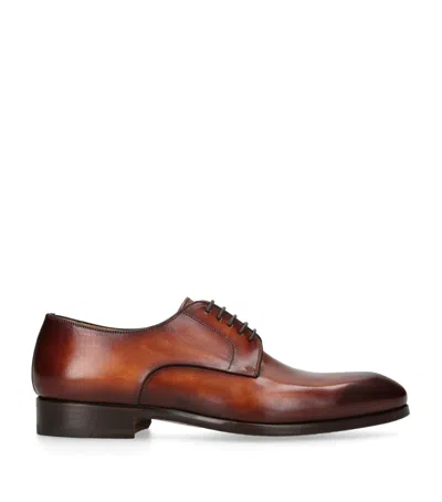 Magnanni Leather Derby Shoes In Brown
