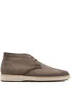 Magnanni Leather Desert Boots In Gray