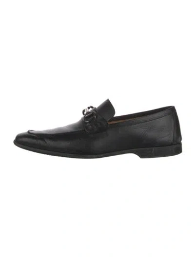 Pre-owned Magnanni Leather Dress Loafers In Black