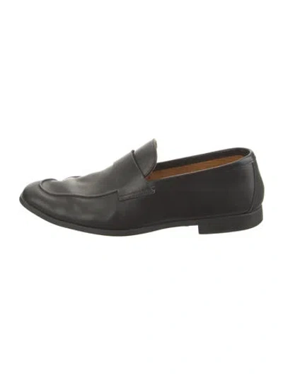 Pre-owned Magnanni Leather Dress Loafers In Black