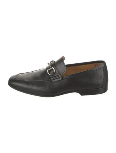 Pre-owned Magnanni Leather Dress Loafers In Black