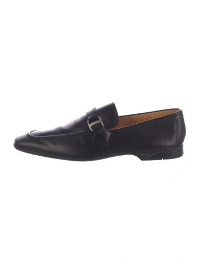 Pre-owned Magnanni Leather Dress Loafers In Blue