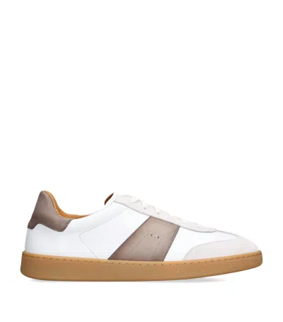 Magnanni Leather Lace-up Sneakers In White