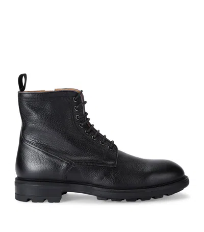 Magnanni Leather Lace-up Boots In Black