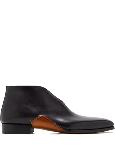 Magnanni Leather Lace-up Derby Shoes In Black