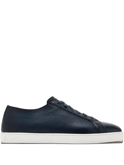 Magnanni Leather Lace-up Sneackers In Blue