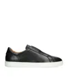 Magnanni Leather Laceless Sneakers In Black