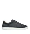 Magnanni Leather Laceless Sneakers In Grey
