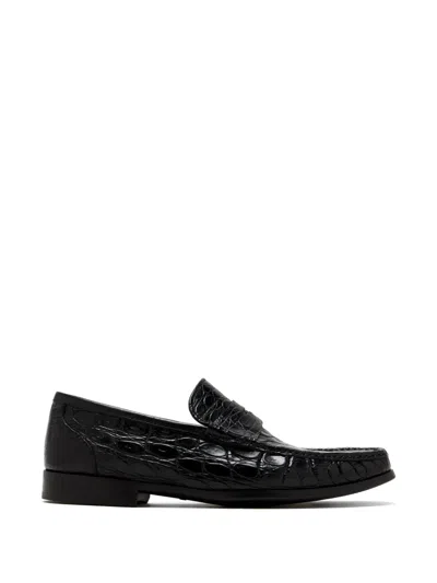 Magnanni Leather Loafers In Black