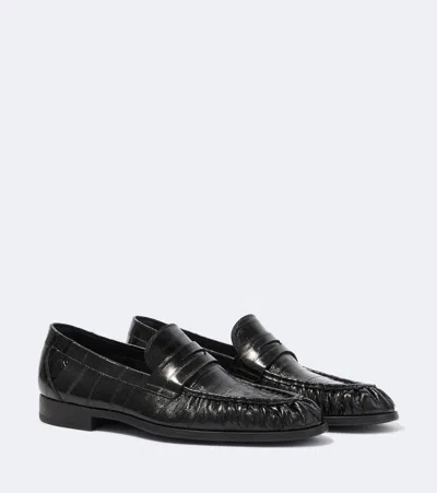 Magnanni Leather Loafers In Black