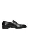 Magnanni Mens Black Diezma Leather Penny Loafers In Black