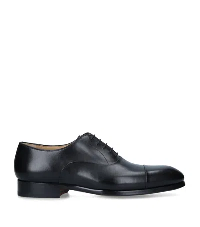 Magnanni Leather Oxford Shoes In Black