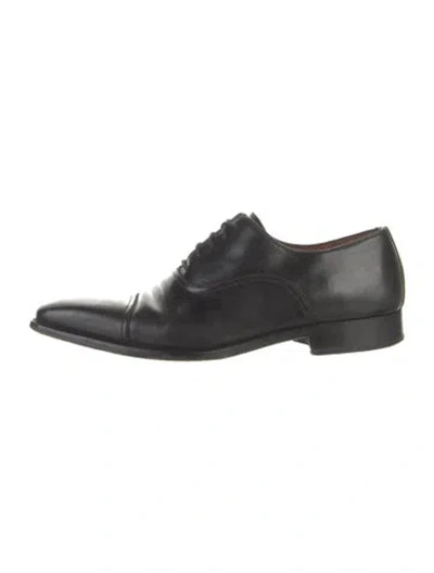 Pre-owned Magnanni Leather Oxfords In Black