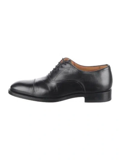 Pre-owned Magnanni Leather Oxfords In Black