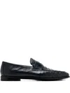Magnanni Leather Penny Loafers In Blue
