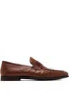 Magnanni Leather Penny Loafers In Brown