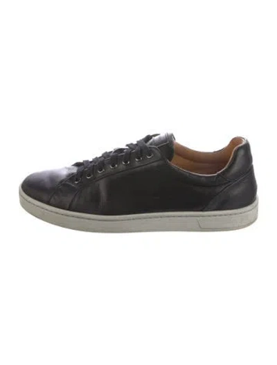 Pre-owned Magnanni Leather Sneakers In Black