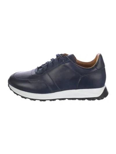 Pre-owned Magnanni Leather Sneakers In Blue