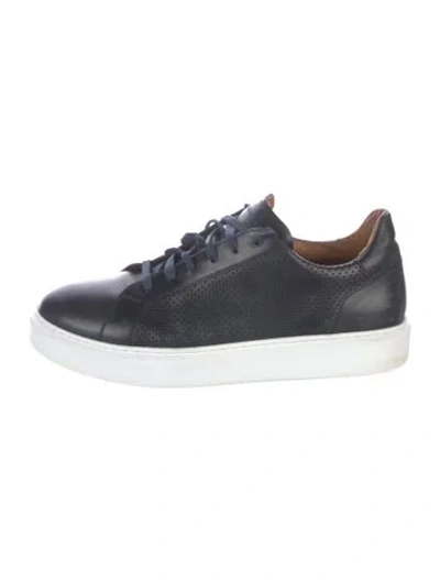 Pre-owned Magnanni Leather Sneakers In Blue