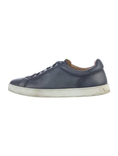 Pre-owned Magnanni Leather Sneakers In Blue