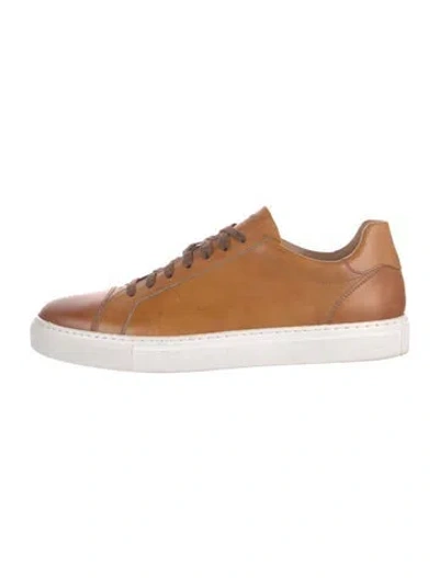 Pre-owned Magnanni Leather Sneakers In Brown