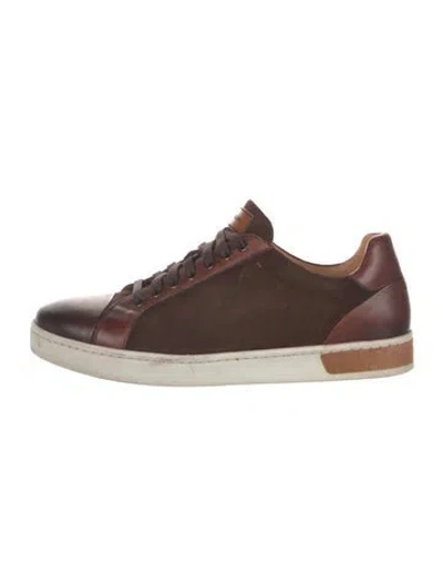 Pre-owned Magnanni Leather Sneakers In Brown