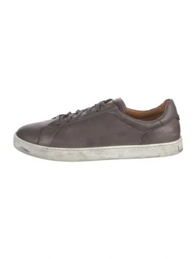 Pre-owned Magnanni Leather Sneakers In Gray