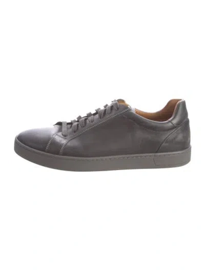 Pre-owned Magnanni Leather Sneakers In Gray