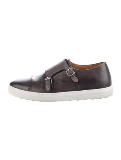 Pre-owned Magnanni Leather Sneakers In Gray