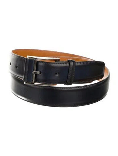 Pre-owned Magnanni Leather Waist Belt In Black