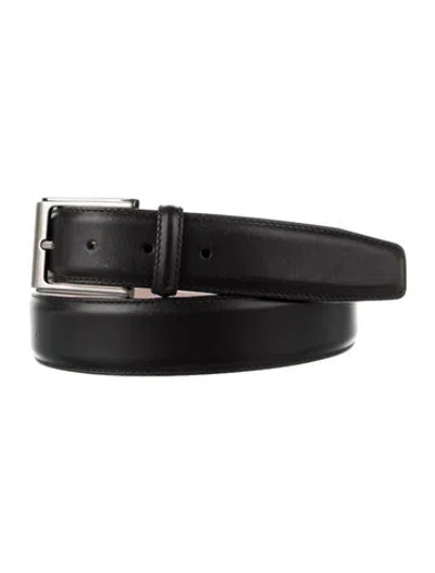 Pre-owned Magnanni Leather Waist Belt In Black