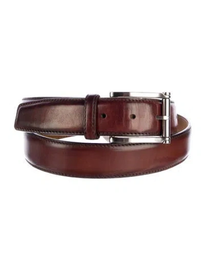 Pre-owned Magnanni Leather Waist Belt In Brown