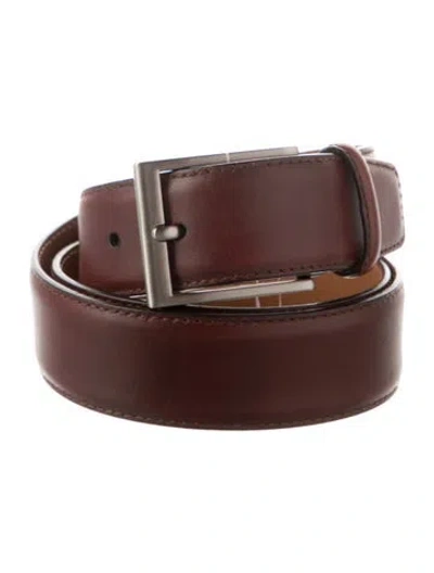 Pre-owned Magnanni Leather Waist Belt In Burgundy