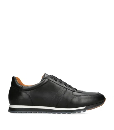 Magnanni Leather Zubiri Sneakers In Black