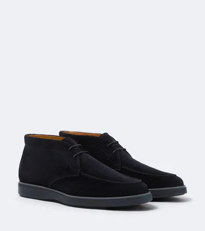 Magnanni Lello Suede Desert Boots In Blue