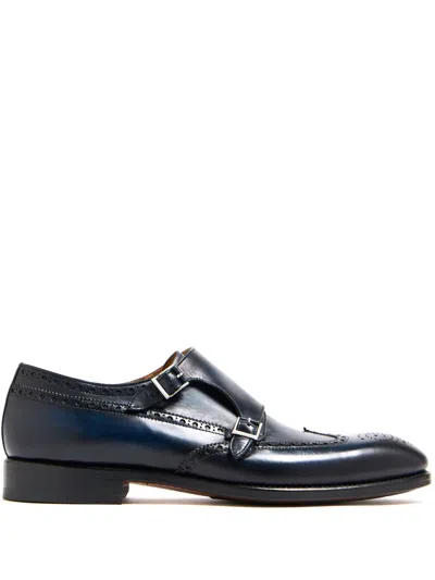 Magnanni Leros Monk Shoes In Blue