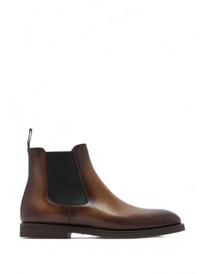 Magnanni Lonny Leather Chelsea Boots In Brown