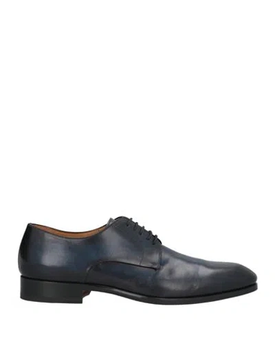 Magnanni Man Lace-up Shoes Midnight Blue Size 7 Leather