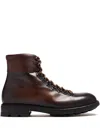 Magnanni Mens Dark Brown Army Leather Ankle Boots In Brown