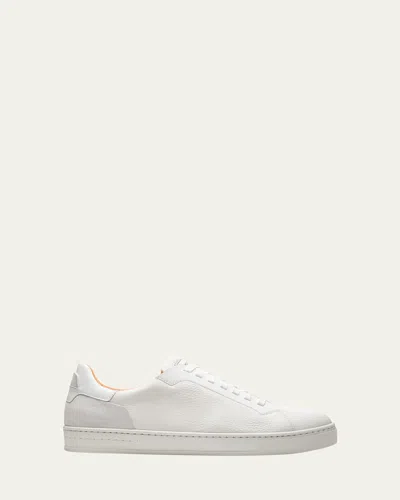 MAGNANNI MEN'S AMADEO TUMBLED LEATHER LOW-TOP SNEAKERS