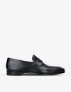 Magnanni Mens Black Diezma Leather Penny Loafers In Black