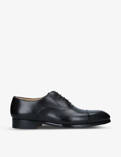 Magnanni Mens Black Lace-up Leather Oxford Shoes