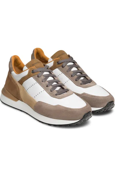 Magnanni Men's Bravo Sneaker In White/beige