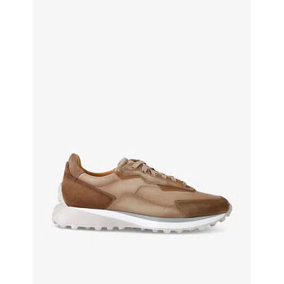 Magnanni Leather Norwalk Sneakers In Camel