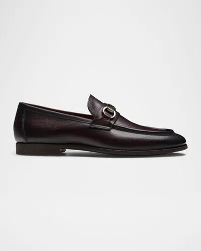 Magnanni Men's Darien Leather Bit Loafers In Brown