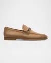Magnanni Men's Destin Suede Bit Loafers In Brown