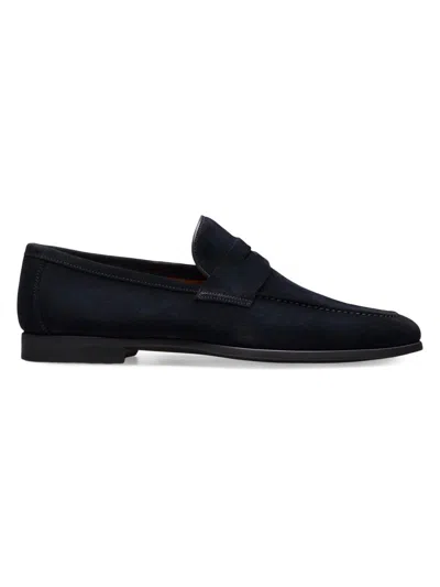 Magnanni Men's Diezma Ii Suede Penny Loafers In Blue