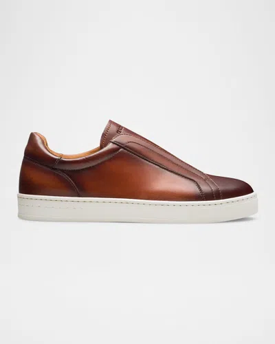 Magnanni Men's Gasol Leather Slip-on Sneakers In Cognac